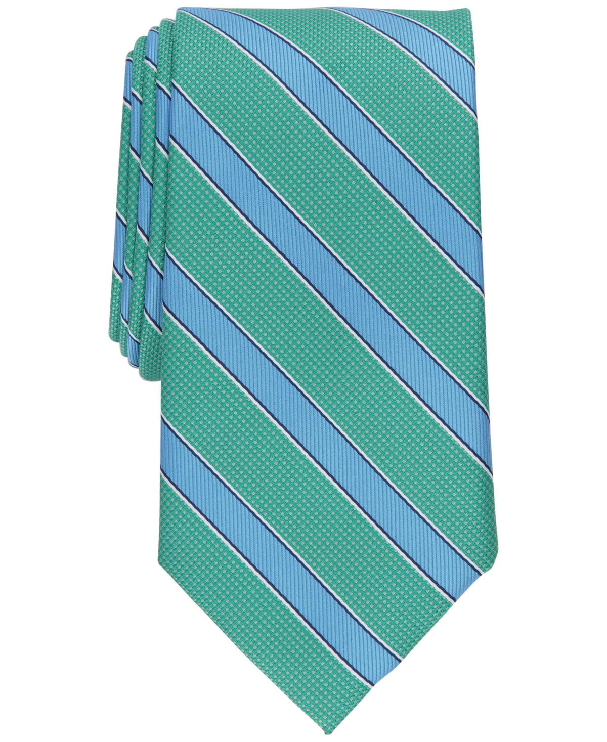 Club Room Men's Outlined Stripe Tie Green Size Regular